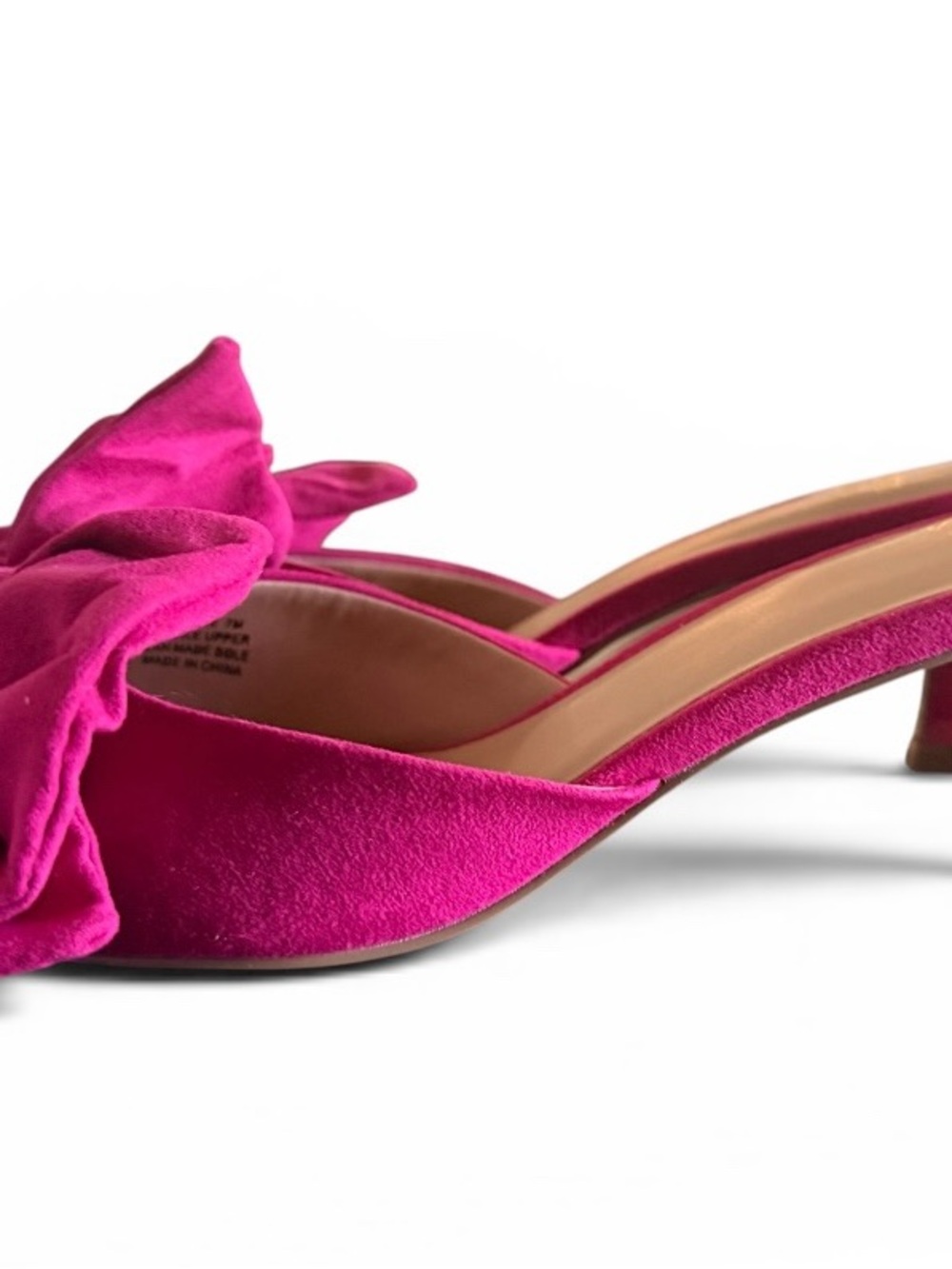 Crown & Ivy Fuchsia Bow Kitten-Heel Mule - Picture 6 of 8